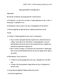 Giải giáo dục công dân 7 Bài 11: Thực hiện phòng chống tệ nạn xã hội | Cánh diều