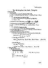 Tóm tắt công thức Xác Suất - Thống Kê (XSTK) | Toán cao cấp 1 | Đại học Tôn Đức Thắng