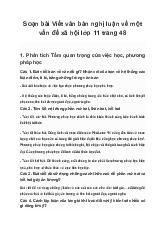 Soạn bài Viết văn bản nghị luận về một vấn đề xã hội lớp 11 trang 48