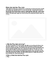 Phân tích bài thơ Thu vịnh - Ngữ văn 8