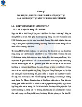 CHƯƠNG I : ĐỐI TƯỢNG, PHƯƠNG PHÁP NGHIÊN CỨU, HỌC TẬP VÀ Ý NGHĨA HỌC TẬP MÔN TƯ TƯỞNG HỒ CHÍ MINH –Trường Đại học Nguyễn Tất Thành