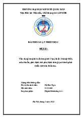 Vận dụng sáng tạo nội dung của 3 quy luật : lượng-chất,mâu thuẫn, phủ định của phủ định trong quá trình phát triển của bản thân em | Bài tập lớn môn triết học mác - lênin