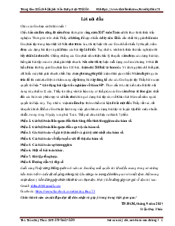 Các dạng bài tập trắc nghiệm về hàm số và các bài toán liên quan – Trần Duy Thúc Toán 12