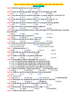 Trắc nghiệm KHTN 8 Kết nối tri thức bài 10 Oxide (có đáp án)