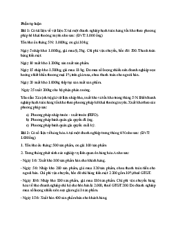 Bài tập nhóm Chương 4 học phần Nguyên lý kế toán