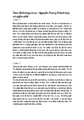 Tóm tắt Rừng xà nu - Nguyễn Trung Thành hay và ngắn nhất