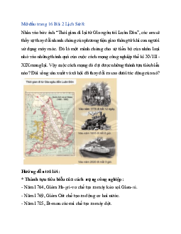Giải SGK Lịch sử 8 Bài 2: Cách mạng công nghiệp | Chân trời sáng tạo