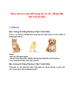 Soạn bài Con heo đất trang 32, 33, 34 | Tiếng Việt lớp 3 Cánh diều