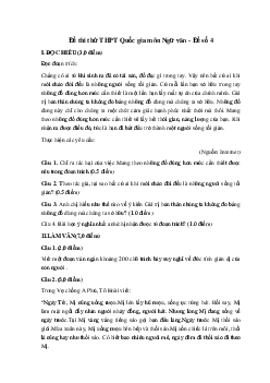 Đề thi thử THPTQG môn Ngữ văn năm 2024 - Đề 4 (có đáp án)