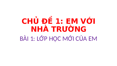 Giáo án điện tử Hoạt động trải nghiệm 6 Chủ đề 1 Cánh diều: Lớp học mới của em