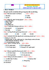 Bộ Đề Kiểm Tra Học Kỳ 1 Lịch Sử Địa Lí Lớp 5 Năm 2025-2026 Có Đáp Án