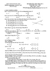 Đề giữa học kỳ 2 Toán 6 năm 2024 – 2025 phòng GD&ĐT thành phố Bắc Ninh