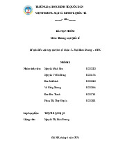 Diễn đàn hợp tác kinh tế Châu Á - Thái Bình Dương - APEC | Môn Thương mại quốc tế - Đại học Kinh Tế Quốc Dân