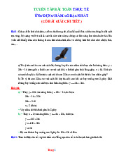 Tuyển Chọn Các Bài Toán Thực Tế Ứng Dụng Hàm Số Bậc Nhất Giải Chi Tiết
