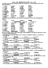 Bộ Test theo form 2025 - Anh 10 Global Success Grade 10- UNIT 4- Test 1  (KEY)