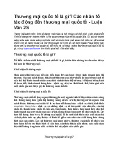 Luận văn khái niệm, cơ sở lý luận về thương mại quốc tế | Trường Đại học Luật, Đại học Quốc Gia Hà Nội