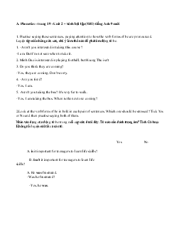 Bài tập tự luận Tiếng Anh lớp 9 Unit 4: Learning A Foreign Language