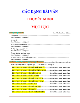 Các dạng bài Văn thuyết minh lớp 8 (có đáp án)