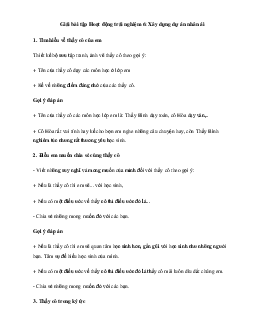 Giải Hoạt động trải nghiệm 6: Thầy cô với chúng em | Cánh diều