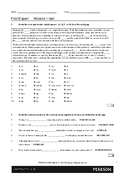 First expert module tests with key