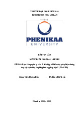Làm rõ nguyên lý về mối liên hệ phổ biến của phép biện chứng duy vật và rút ra ý nghĩa phương pháp luận? | Bài tập lớn học phần Triết học Mác - Lênin | Trường Đại học Phenikaa