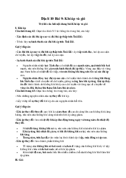 Giải Địa lí 10 Bài 9: Khí áp và gió | Chân trời sáng tạo