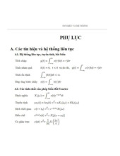 Công thức nhanh và tính toán MATLAB môn Tín hiệu hệ thống | Trường Đại học Bách Khoa Hà Nội