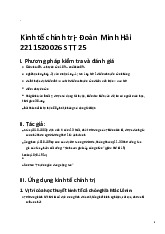 Lý thuyết ứng dụng kinh tế chính trị | Môn kinh tế chính trị