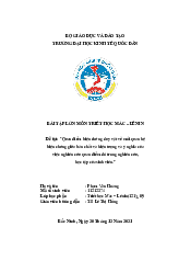Quan điểm biện chứng duy vật về mối quan hệ biện chứng giữa bản chất và hiện tượng  - Triết học Mác Lenin | Đại học Kinh Tế Quốc Dân