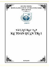 Tài Liệu Học Tập Kế Toán Quản Trị | Đại học Kinh tế kỹ thuật công nghiệp