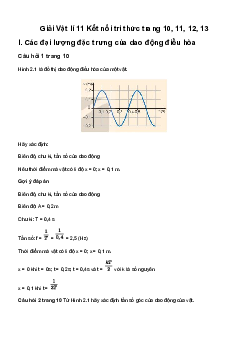 Vật lí 11 Bài 2: Mô tả dao động điều hòa