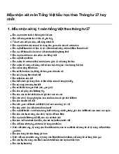 Mẫu nhận xét môn Tiếng Việt tiểu học theo Thông tư 27 hay nhất