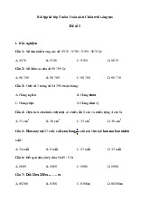 Đề ôn tập hè lớp 3 môn Toán sách Chân trời sáng tạo - Đề 3