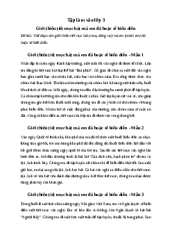 Tập làm văn lớp 3: Đoạn văn giới thiệu tiết mục hát (múa, đóng vai) mà em (nhóm em) đã hoặc sẽ biểu diễn - Cánh Diều