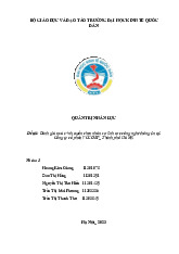 Đánh giá quá trình tuyển chọn nhân sự lĩnh vực công nghệ thông tin tại Công ty cổ phần VCCORP_ Thành phố Hà Nội | Bài tập lớn môn Quản trị nhân lực