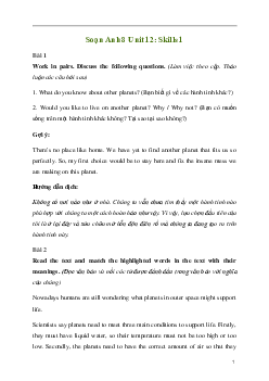 Giải Tiếng Anh 8 Unit 12: Skills 1 | Kết nối tri thức