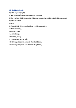 Giải SGK môn Địa lí lớp 6 Bài 19: Biển và đại dương. Một số đặc điểm của môi trường biển | Cánh diều