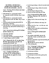 Hệ thống câu hỏi trắc nghiệm ôn tập | Môn tư tưởng Hồ Chí Minh