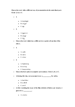 Đề thi Tiếng Anh lớp 7 học kì 2 i-Learn Smart World Online