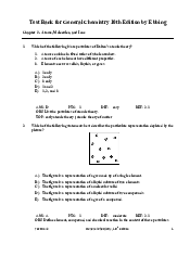 Download Test Bank - Chemistry for engineers | Trường Đại học Quốc tế, Đại học Quốc gia Thành phố HCM
