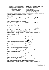Đề kiểm tra cuối HK1- toán 8