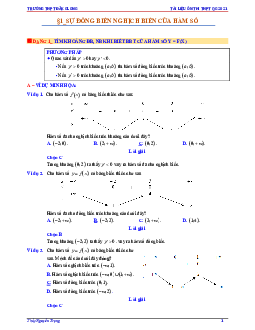 Chuyên đề ứng dụng đạo hàm để khảo sát và vẽ đồ thị của hàm số – Nguyễn Trọng Toán 12