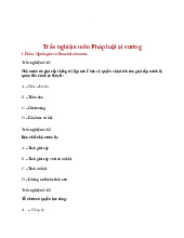 Trắc nghiệm pháp luật đại cương - part 3 | Pháp luật đại cương | Đại học Công nghiệp Thành phố Hồ Chí Minh