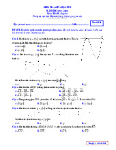 Đề kiểm tra giữa học kỳ 1 Toán 12 năm 2024 – 2025 sở GD&ĐT Bắc Ninh
