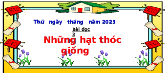 Giáo án điện tử Tiếng Việt 4 Tuần 6 Bài đọc 3 Cánh diều: Những hạt thóc giống