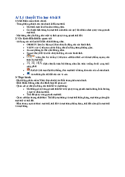 Lý thuyết và bài tập luyện tập Tin học 6 bài 8: Quan sát Trái Đất và các vì sao trong hệ mặt trời | Chân trời sáng tạo