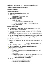 Đề cương môn Triết học Mac Lê nin  - trường đại học Thủy lợi.