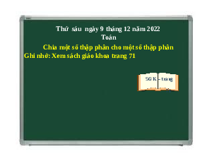 Giáo án điện tử toán 5 Chân trời sáng tạo: Chia một số thập phân cho một số thập phân