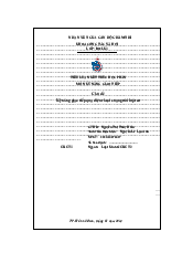 Tiểu luận kết thúc học phần Kỹ năng giao tiếp | Trường đại học Lao động - Xã hội