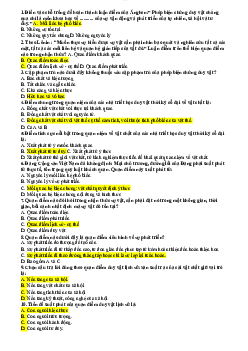 Bài tập trắc nghiệm có đáp án học phần Triết học Mac-Lênin